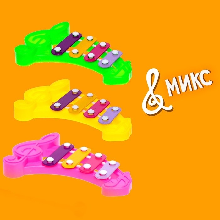 Игрушка музыкальная-металлофон «Нотка», цвета МИКС (Цена за 2 шт.)