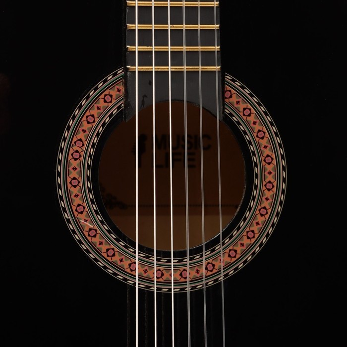 Классическая гитара Music Life QD-H30Y, черный, 78×28×8 см