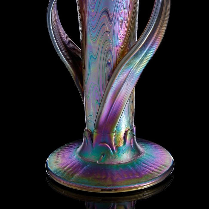 Ваза интерьерная Iris Leaf Glass, h=33 см, стекло