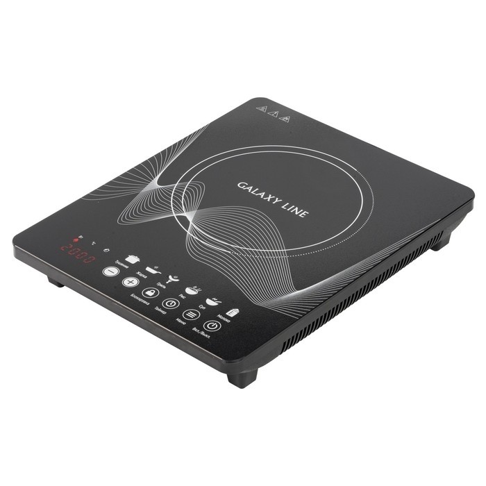 Плитка индукционная Galaxy LINE GL 3063, 2000 Вт, 1 конфорка, 6 программ, чёрная