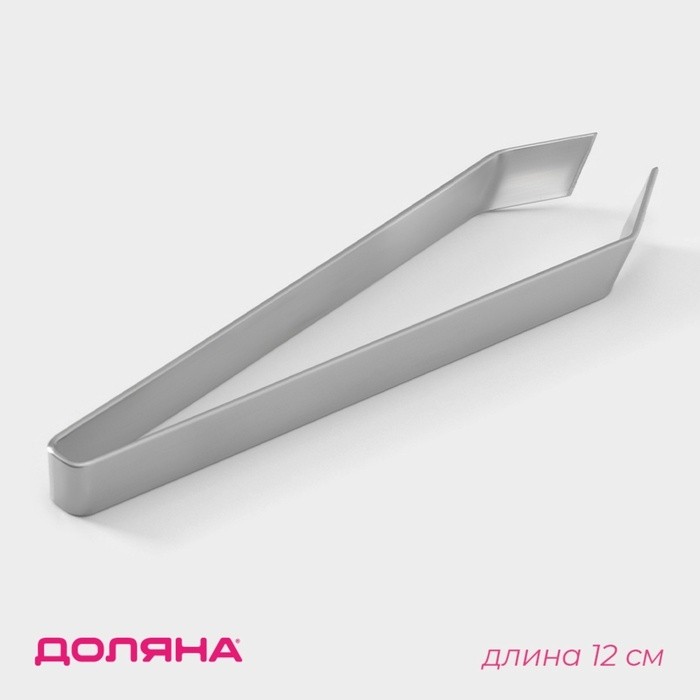 Щипцы-пинцет Доляна «Металлик», для удаления костей, h=12 см, нержавеющая сталь, серебристые