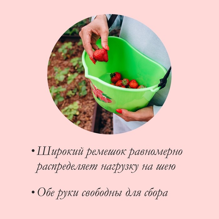 Ёмкость для сбора ягод, 3 л, «Малина» (Цена за 2 шт.)