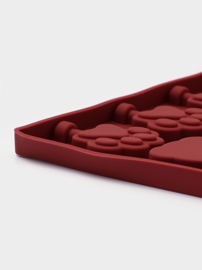 Форма для леденцов Доляна «Мишка», силикон, 25×10.5×1 см, 12 ячеек (3×3.3 см), с палочками, МИКС