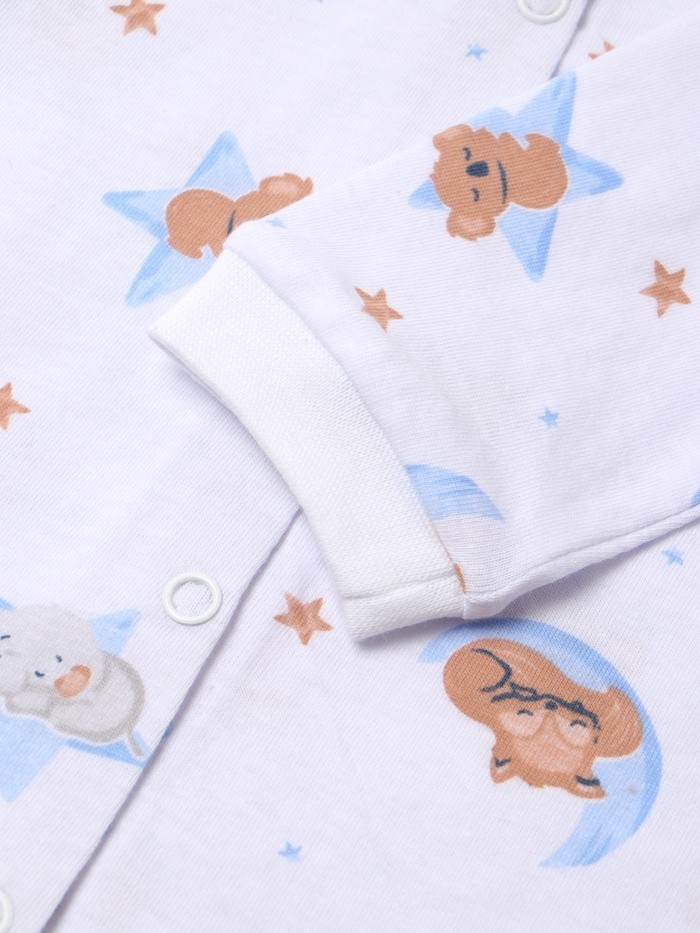 Кофточка детская ATA kids «Сон», молочная/голубая, рост 68