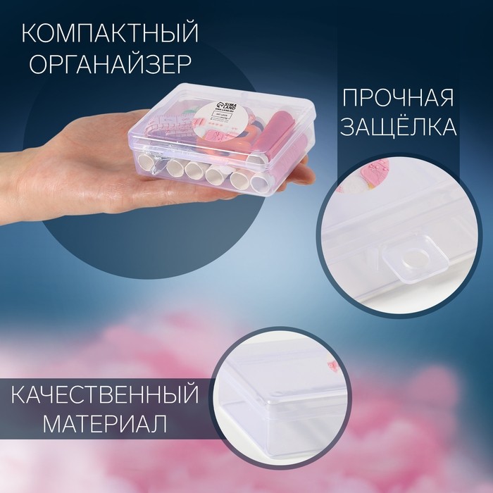 Швейный набор, 23 предмета, в пластиковом контейнере, 9×6×3 см (Цена за 2 шт.)