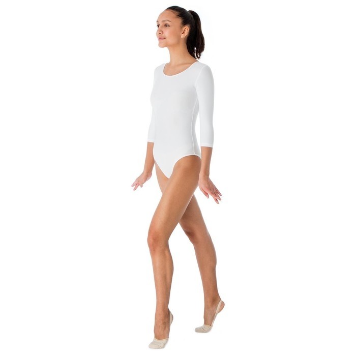 Купальник для гимнастики и танцев Grace Dance, р. 32, цвет белый