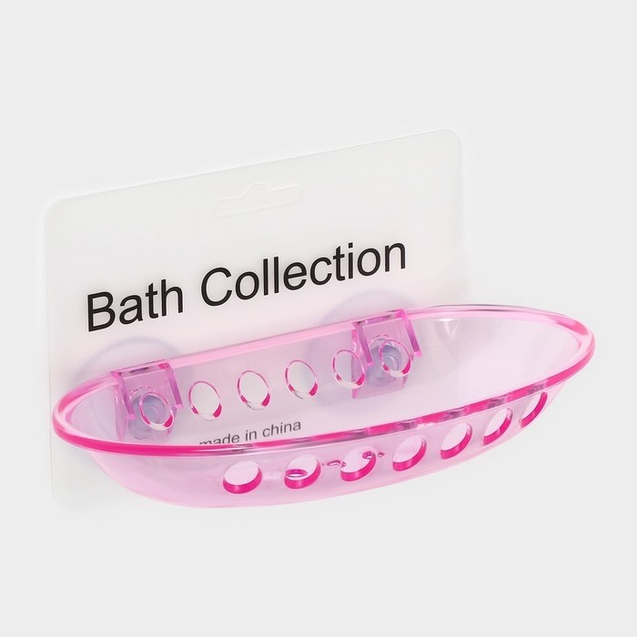 Мыльница на присосках Bath Collection, пластик, 15.5×9.5×3 см, МИКС