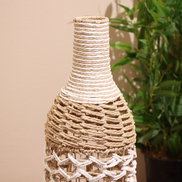 Ваза напольная, 23×23×69 см, плетёная