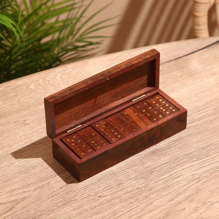 Игра настольная «Домино», 20×7×5.5 см, дерево шишам