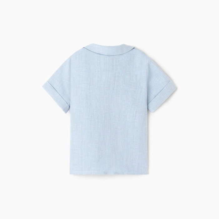 Рубашка для мальчика Крошка Я Linen, р. 86-92, голубой