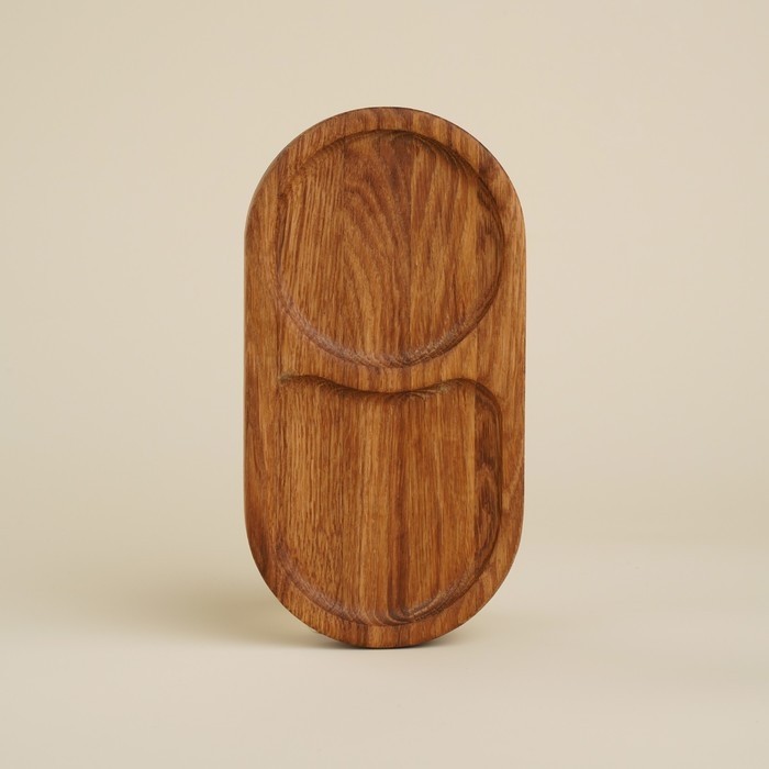 Поднос с двумя отделениями SL Home, 21×11×2 см, дуб
