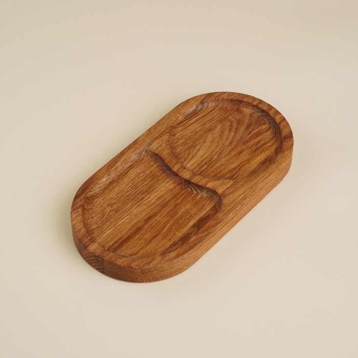 Поднос с двумя отделениями SL Home, 21×11×2 см, дуб