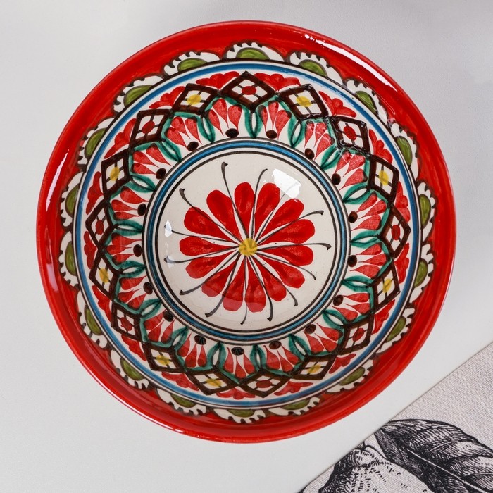 Коса Риштанская Керамика, d=18 см, керамика, красная