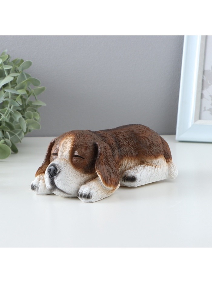 Фигурка полистоун «Пёсик спит», 18×9×8 см
