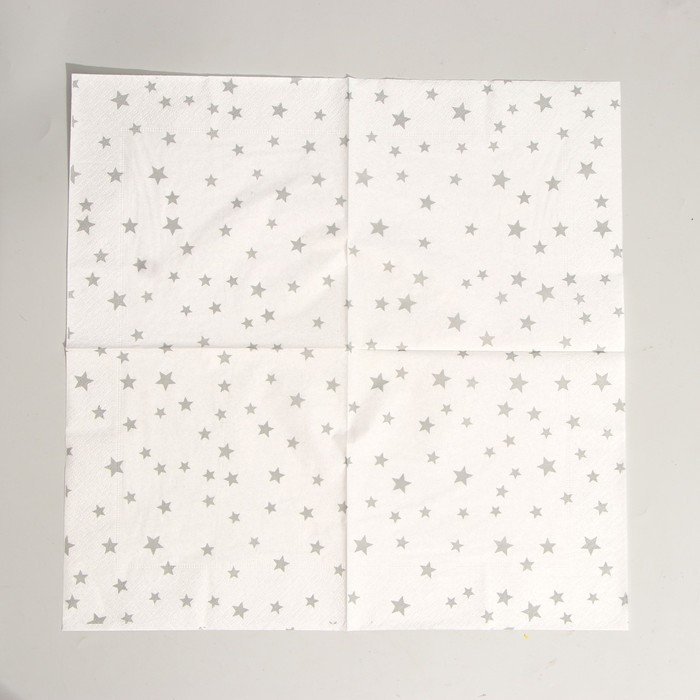 Салфетки бумажные «Звёзды», 33×33 см, набор 20 шт., золотые