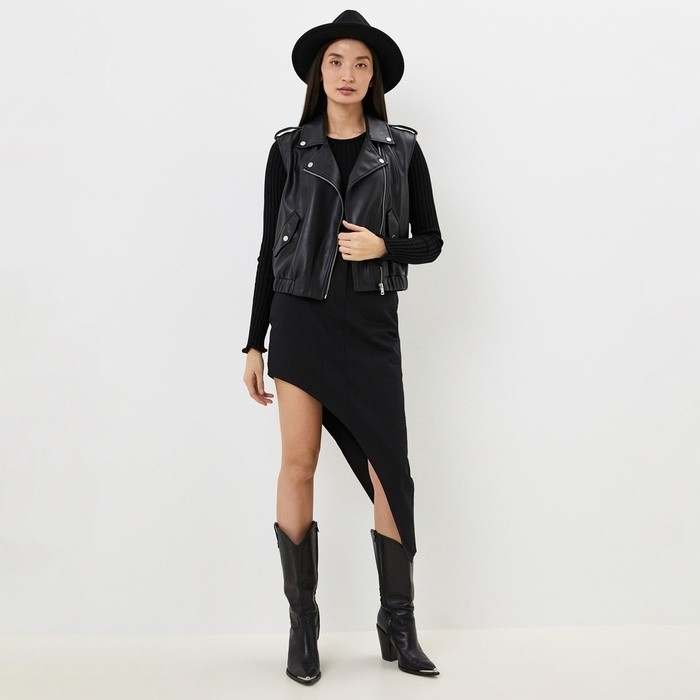 Юбка женская асимметричная MIST: Denim р.46, черный