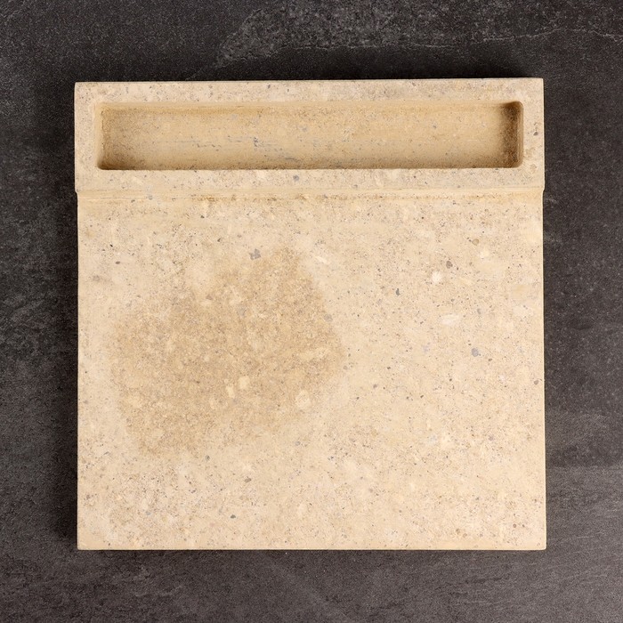 Пекарский камень с испарителем, вулканический, 30×30×2см