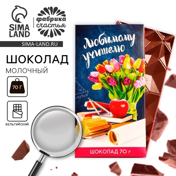 Шоколад молочный «Любимому учителю», 70 г.
