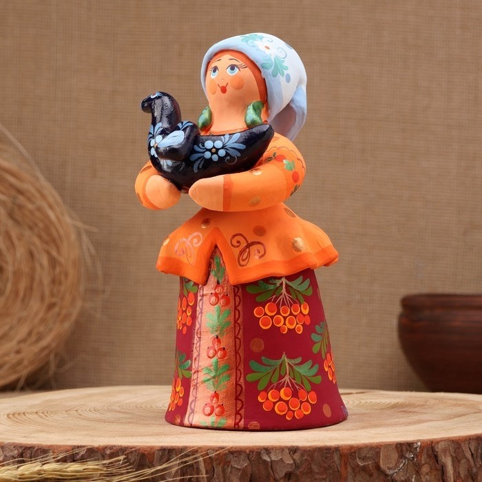 Ковровская игрушка «Фигурка: Барышня с ковшом», керамика