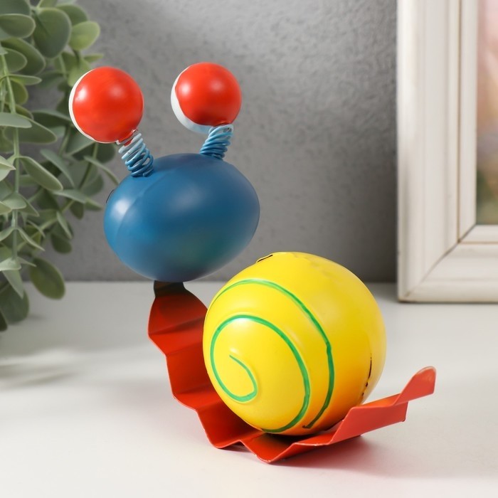 Фигурка металл «Улыбчивая улитка», 15×6.5×12 см, МИКС