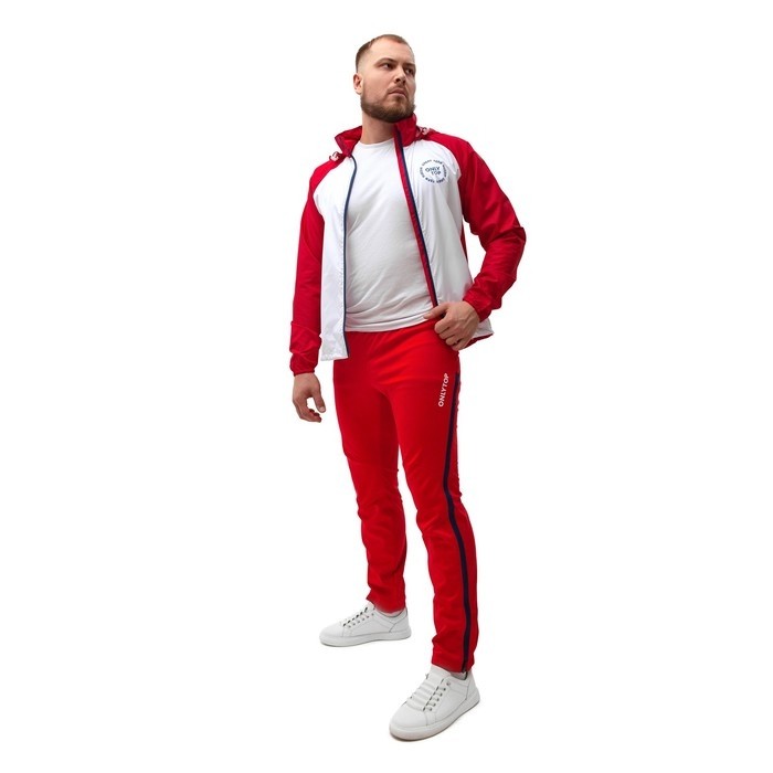 Брюки спортивные ONLYTOP унисекс, р. 40, цвет красный
