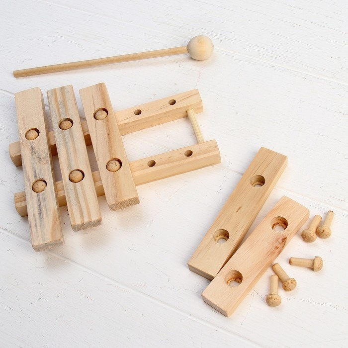 Игрушка музыкальная «Ксилофон», 5 тонов, 1 палочка, 14×13.2 см