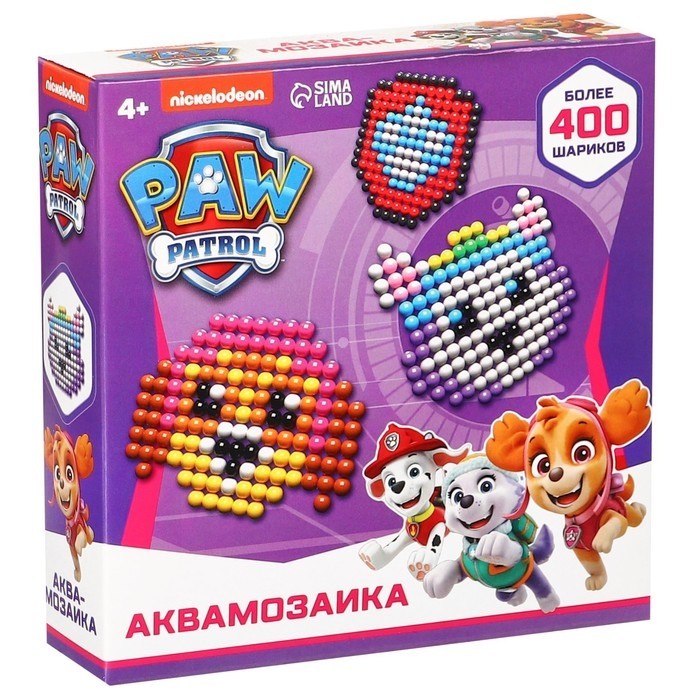 Аквамозаика «Щенячий Патруль: Скай и Эверест», 3 фигурки, 300 шариков