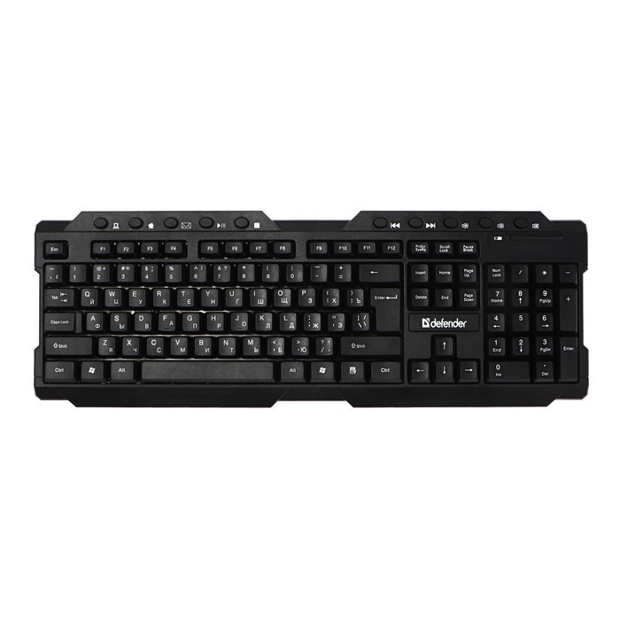 Клавиатура Defender Element HB-195 RU, беспроводная, мембранная, 114 клавиш, USB, черная