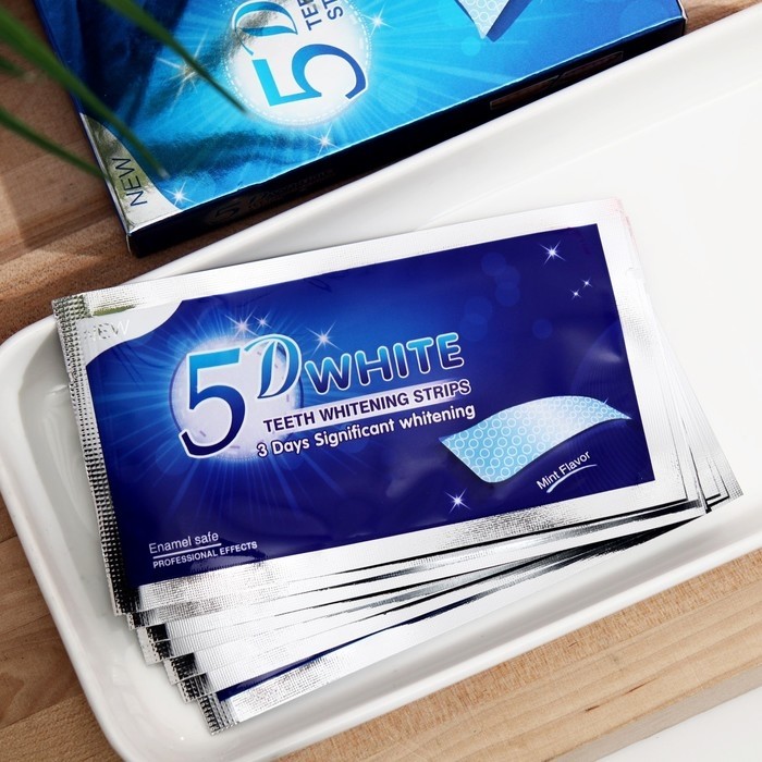 УЦЕНКА Отбеливающие полоски для зубов 5D, пара, набор 7 пар