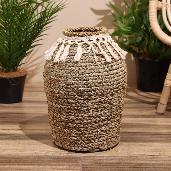 Ваза напольная, 25×25×34 см, плетёная