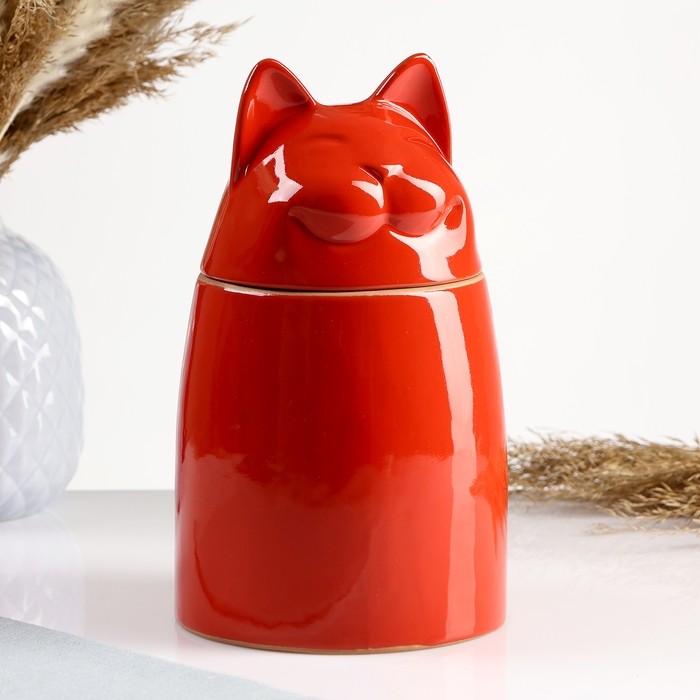 Банка "Котик" 0,95л / 20х11см, стандарт, микс