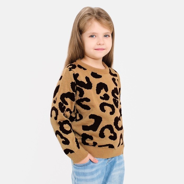 Джемпер детский леопардовый KAFTAN, размер 30 (98-104 см)