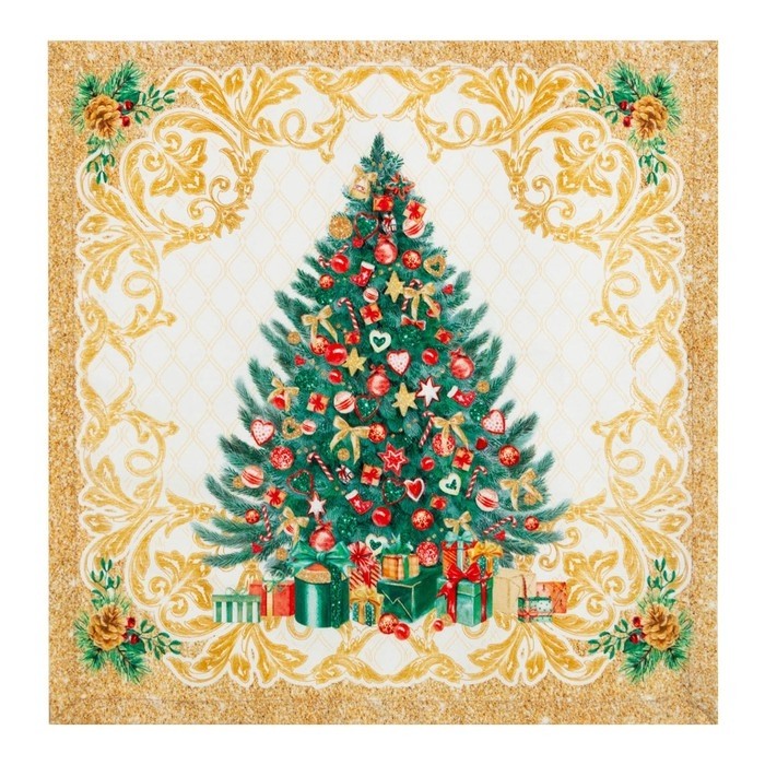Набор сервировочных салфеток "Этель" Golden Christmas 40х40см 4 шт, 100% хл, саржа 190 гр/м2