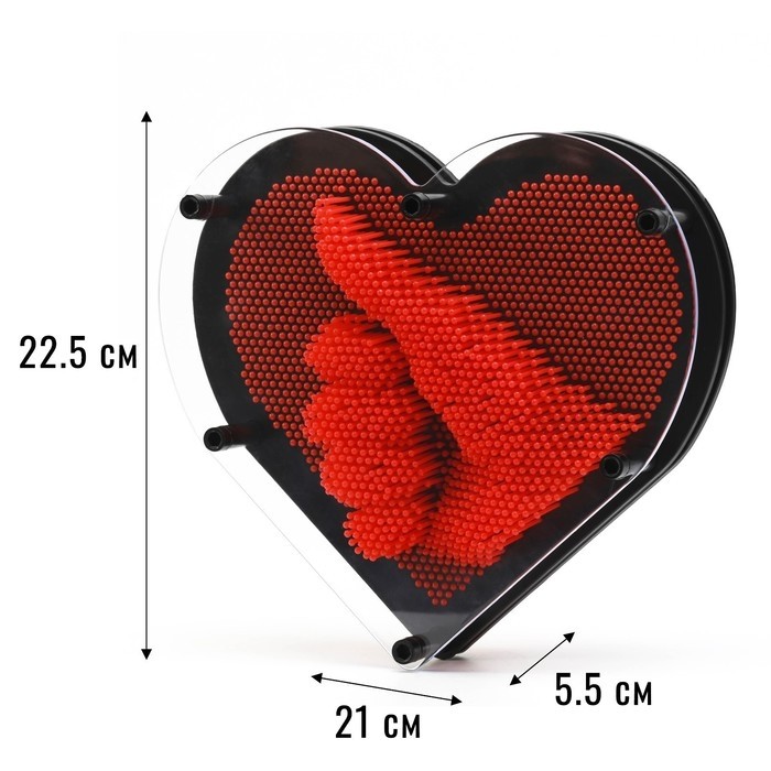 Игрушка антистресс PinART, экспресс скульптор 3D, сердце, 22.5×5.5×21 см