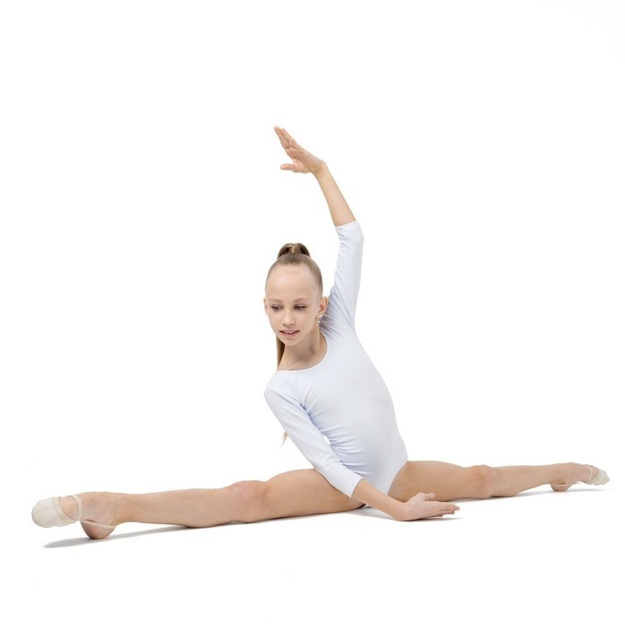 Купальник для гимнастики и танцев Grace Dance, р. 26, цвет белый