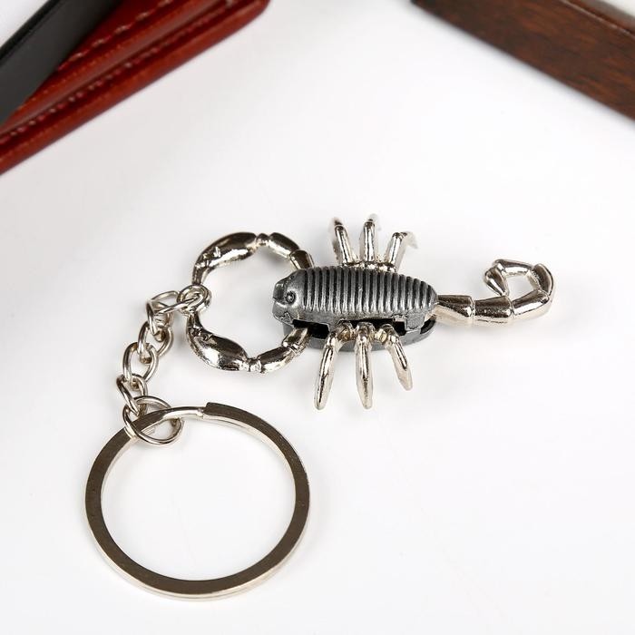 Брелок металл "Скорпион" МИКС 5,5х3,5х1 см (Цена за 12 шт.)