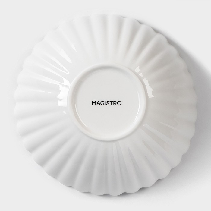 Салатник Magistro «Цветок», 450 мл, d=16 см, фарфор, белый