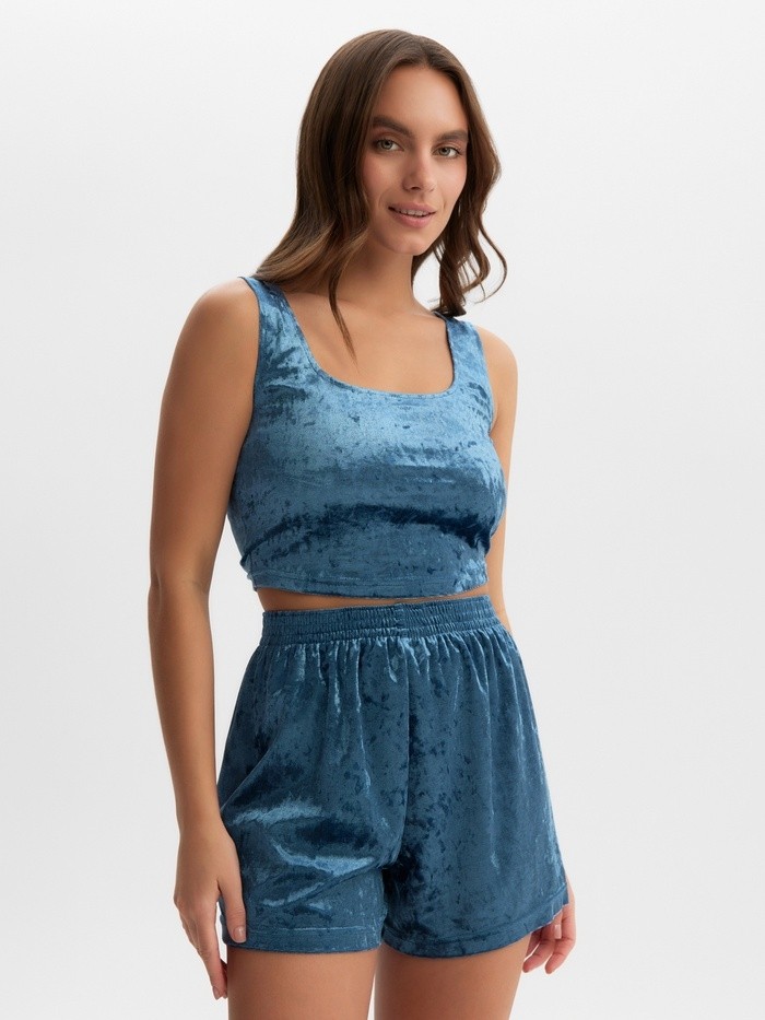Топ женский KAFTAN Velvet, синий