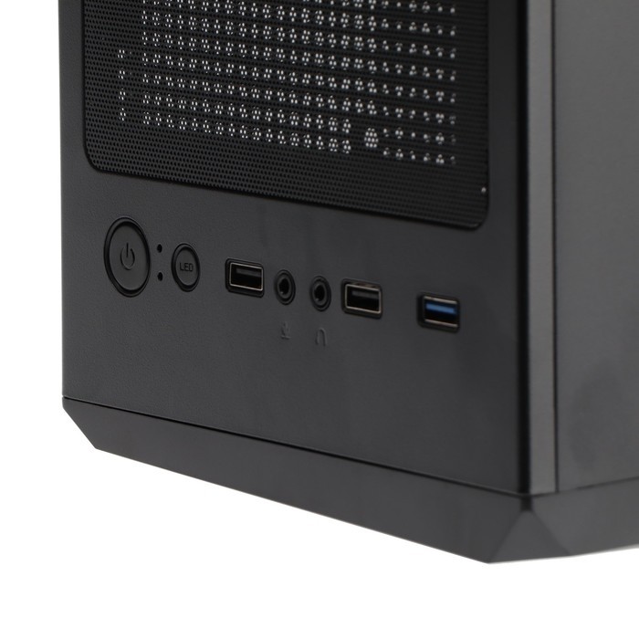 Корпус ExeGate Miditower EVO-8225, без БП, ATX, 2хUSB 2.0, 1хUSB 3.0, подсветка, чёрный
