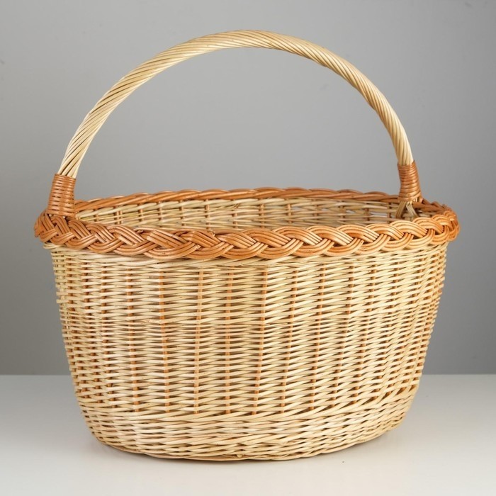 Корзина плетёная «Щедрая осень», 20 л, дно 32×24 см, верх 44×35 см, Н24/40 см