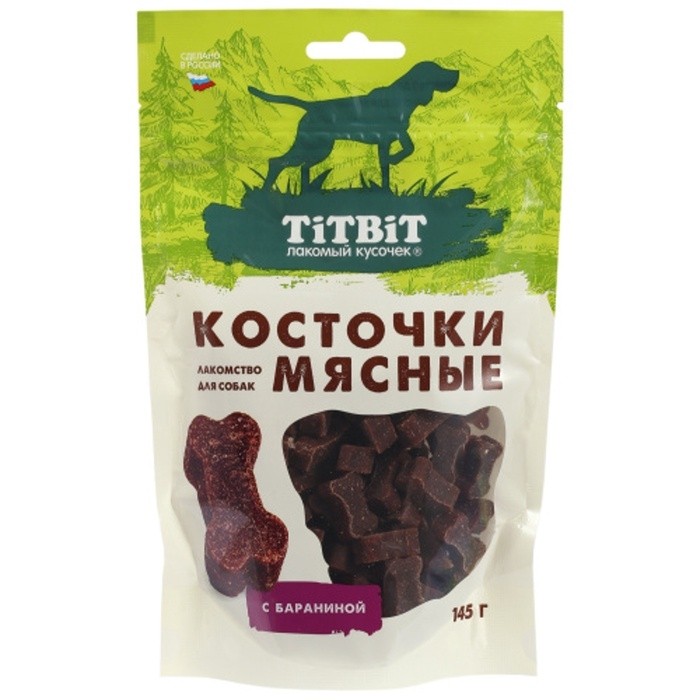 Лакомство из баранины Titbit "Косточки мясные" для собак, 145 г (Цена за 2 шт.)