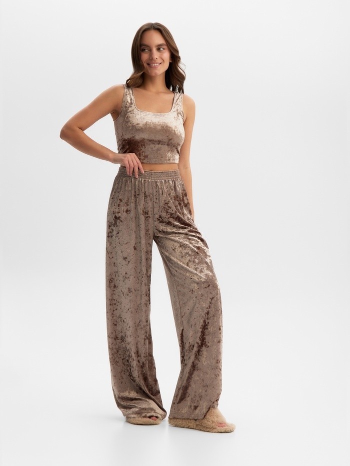 Топ женский KAFTAN Velvet, кофейный
