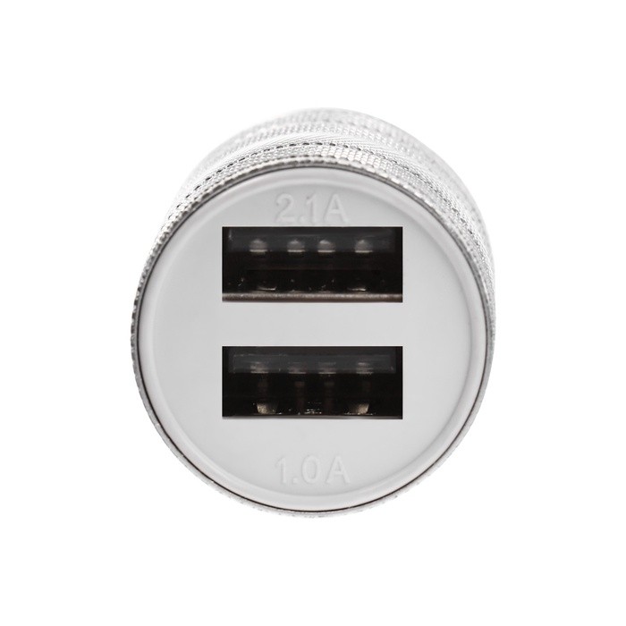 Автомобильное зарядное устройство, 2 USB, 2.1 А/1 А, МИКС (Цена за 2 шт.)