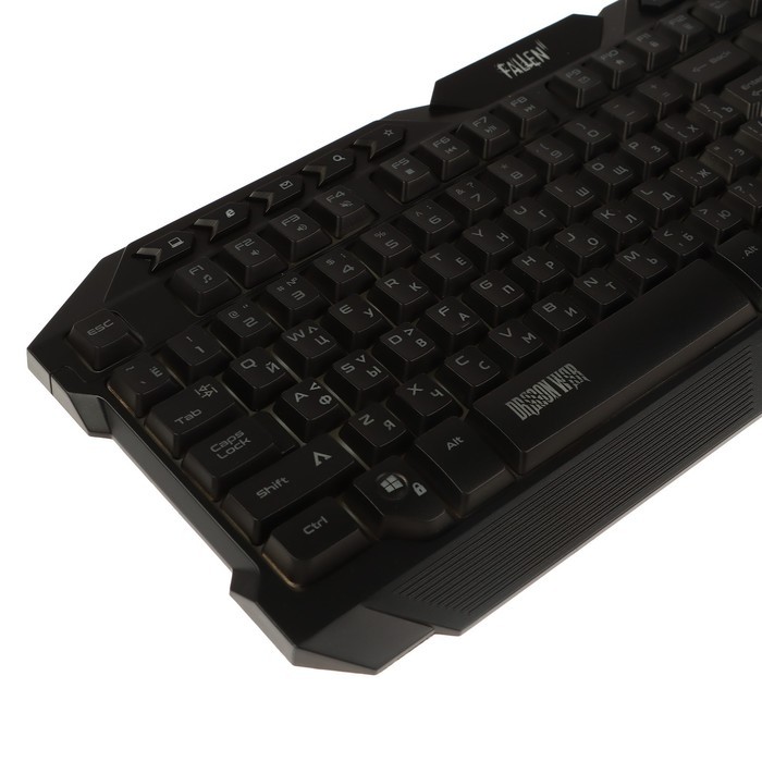Клавиатура Qumo Fallen 2 K56, мембранная, игровая, проводная, 114 клавиш, USB, черная