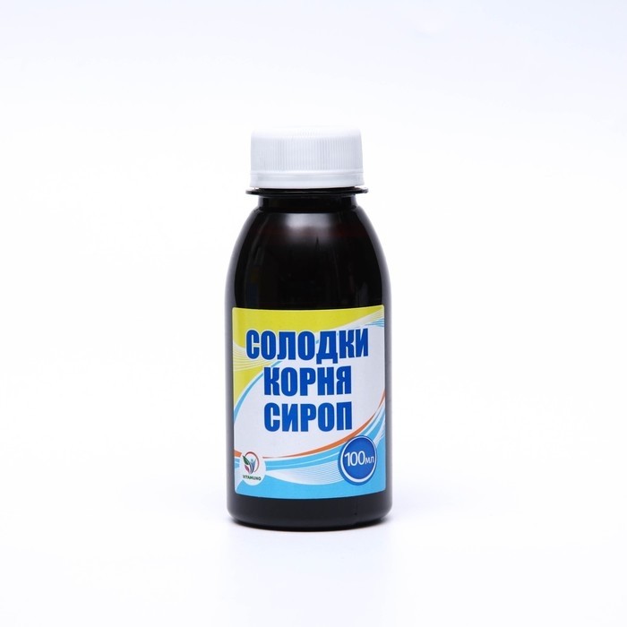 Сироп корня солодки Vitamuno, с витамином С, выведение мокроты, от кашля 100 мл (Цена за 2 шт.)