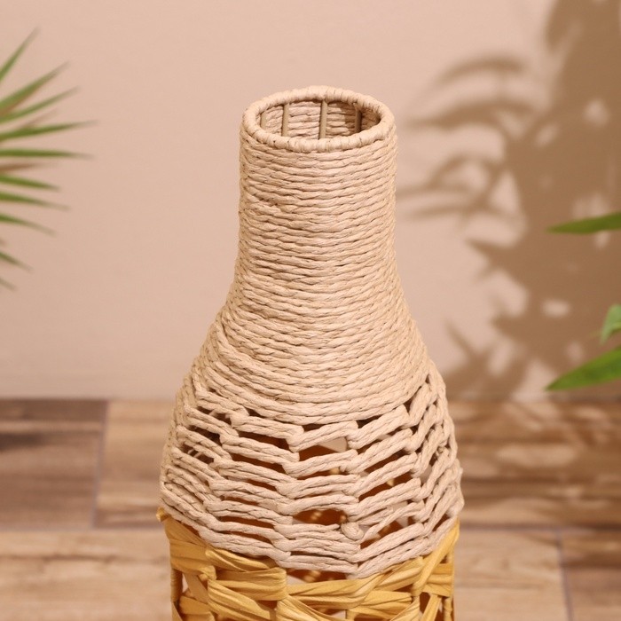 Ваза напольная, 16×16×60 см, плетёная, МИКС