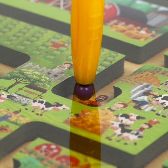 Игровой набор лабиринт «Ферма», маркерная доска, 2×26×27.5 см