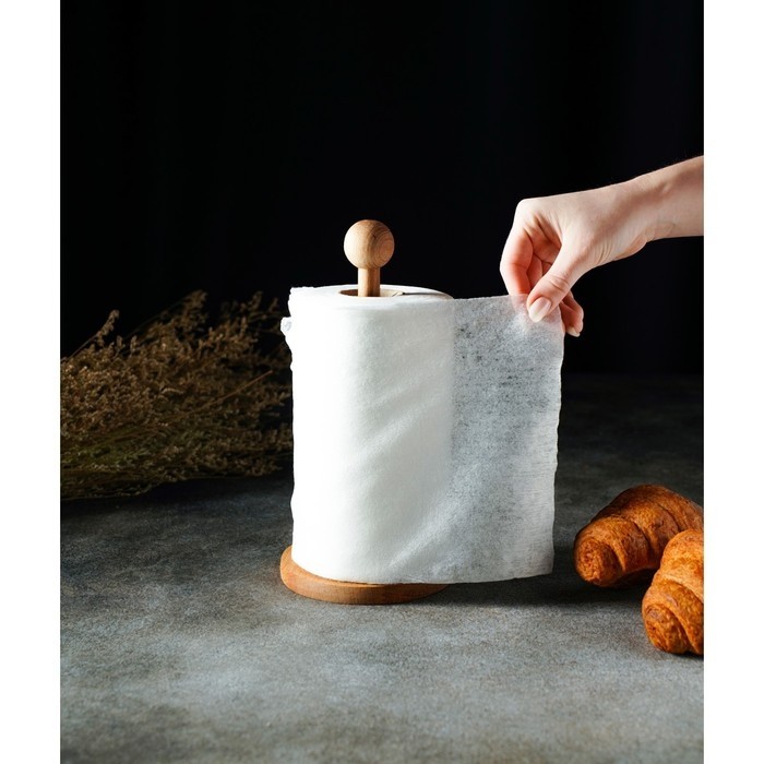 Держатель для кухонных бумажных полотенец Доляна, 13×25 см, бук, цвет и рисунок микс