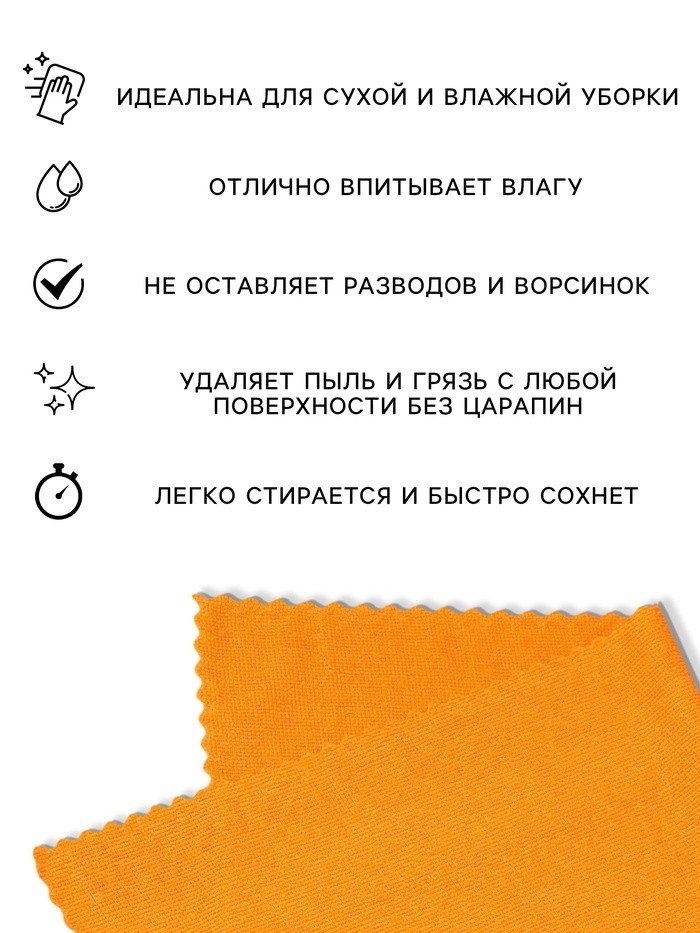 Тряпка для пола Доляна «Промо», микрофибра, ультразвуковая обработка края, 180 г/м², 75×100 см, цвет МИКС