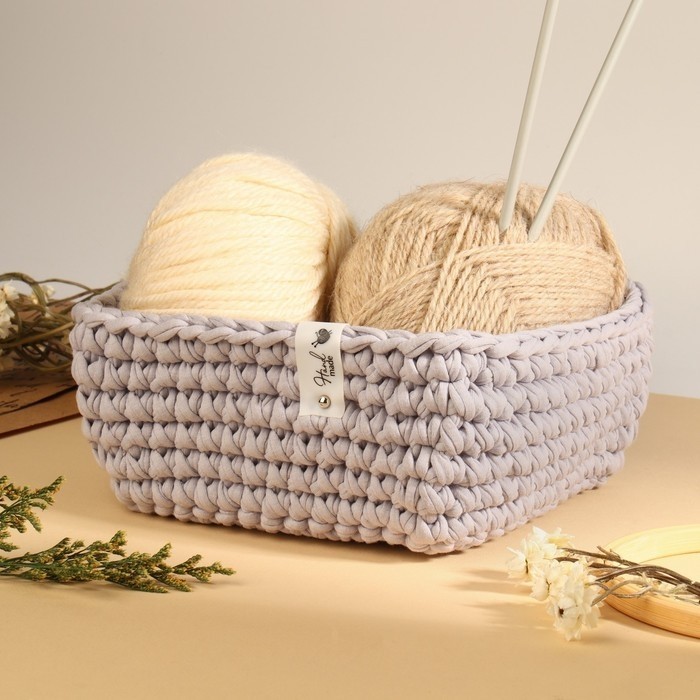 Бирка с кнопкой Hand made, 8×1.8 см, 10 шт., белый